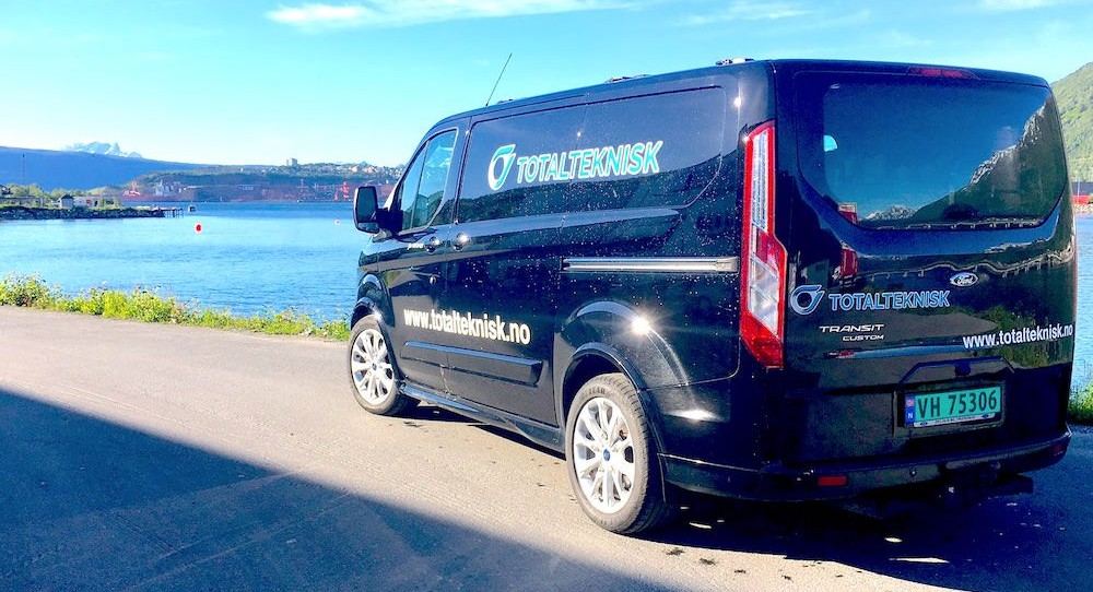 Servicebilen til Total Teknisk